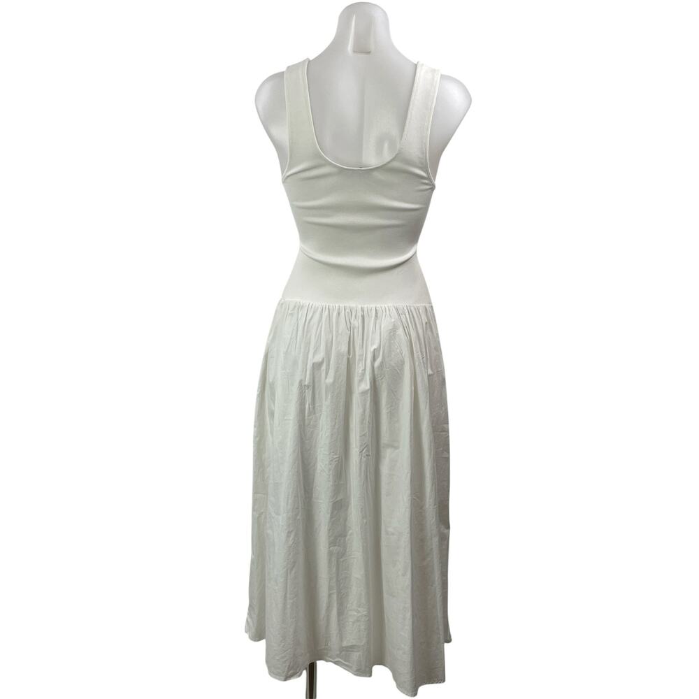 WeWoreWhat Women's White Sleeveless Drop Waist Fit & Flare Mini Tank Dress Sz S - Picture 3 of 5